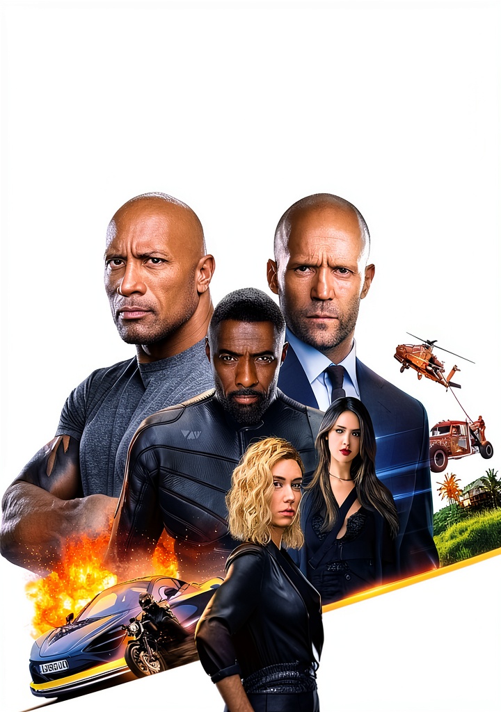 Hobbs Shaw 4K Blu-ray case and discs displayed on a home entertainment setup