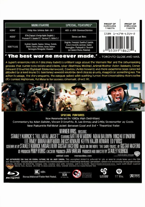 Stanley Kubrick Full Metal Jacket Blu-ray Military War Drama-1